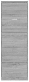 Sapateira 59x17x169 cm derivados de madeira sonoma cinza