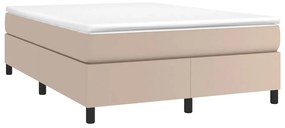 Estrutura de cama 140x200 cm couro artificial cappuccino