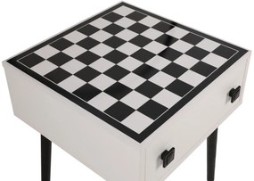 Mesa de Xadrez Chesso – Branco e Preto – 50x60x50 cm