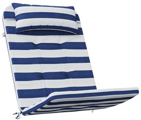 Almofadões p/ cadeira adirondack 2pcs tecido oxford azul/branco