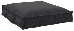 vidaXL Almofada de palete para assento Preto 70 x 70 x 12 cm
