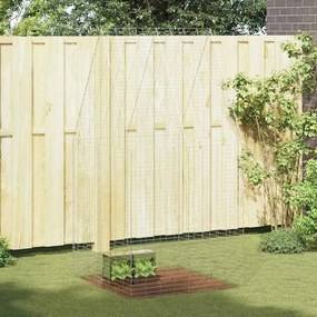 vidaXL Gaiola para Coelhos Prateado 400 x 100 x 210 cm Aço Galvanizado