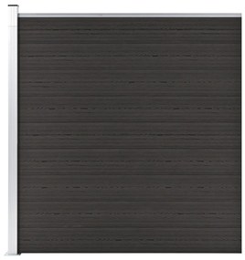 vidaXL Painel de vedação WPC 175x186 cm preto