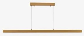 Lâmpada De Teto Suspensa Linear Led 120 Cm Em Metal Nilam Dourado - Sklum