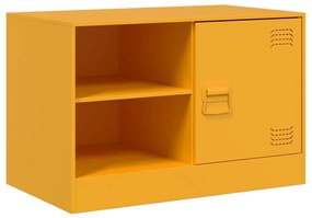 Móveis de TV 2 pcs 67x39x44 cm aço amarelo mostarda