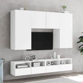 Móvel de parede p/ TV 100x30x30 cm derivados de madeira branco