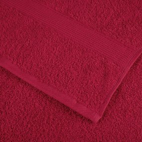 12pcs Conjunto toalhas banho premium SOLUND 600 gsm vermelho