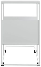 Mesa de apoio c/ rodas 55x36x63,5cm derivados de madeira branco