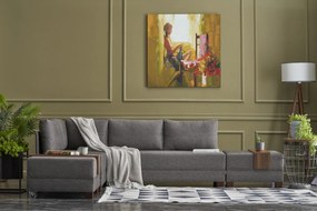Sofá-Cama de Canto Fly – Castanho – 210x70x280 cm