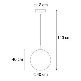 Candeeiro de parede escandinavo cromado com vidro transparente - Ball 40 Design,Moderno