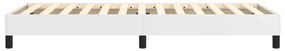 Estrutura de cama 90x200 cm couro artificial branco