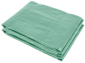 Outsunny Cobertura de Reposição para Estufa em Túnel 9 ㎡ 3x3x2 m PP Anti UV Impermeável 6 Janelas Porta Enrolável Fecho Verde Escuro | Aosom Portugal