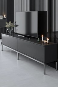 Conjunto de Mobiliário de Sala de Estar Lord – Antracite e Prateado –