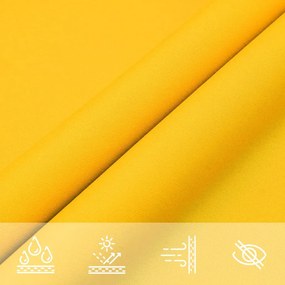 Para-sol estilo vela tecido oxford triangular 3x4x4 m amarelo