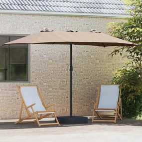 Guarda-sol de Jardim Cinzento-acastanhado 385 x 209 x 244 cm