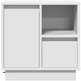 Mesas de cabeceira com LED 2 pcs Branco 50x34,5x50 cm
