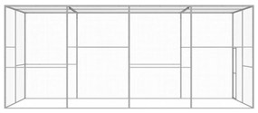 Jaula para gatos 6x3x2,5 m aço galvanizado