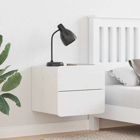 vidaXL Mesa-de-cabeceira com gaveta 2 pcs Branco 39 x 34 x 33 cm