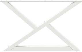 Pés para mesa de centro 2 peças, branco, 70x (42-43,3) cm, aço