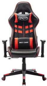 Cadeira de gaming couro artificial preto e vermelho