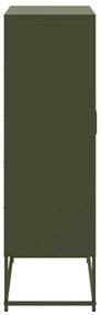 Aparador alto 68,5x38,5x123,5 cm aço verde azeitona