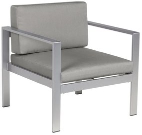 Cadeira de jardim em alumínio cinzento escuro SALERNO Beliani