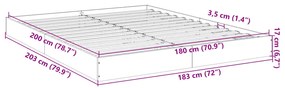 Estrutura de cama sem colchão 180x200 cm branco