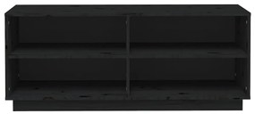 Sapateira 110x34x45 cm madeira de pinho maciça preto