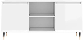 Móvel de TV 104x35x50 cm derivados de madeira branco brilhante