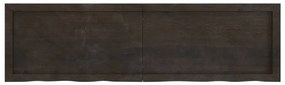 Tampo de mesa 140x40x(2-6) cm carvalho tratado castanho-escuro