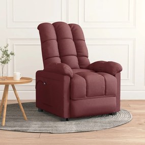 vidaXL Poltrona elevatória tecido roxo