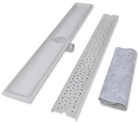 Dreno de chuveiro linear 2 pcs bolhas 930x140 mm aço inoxidável