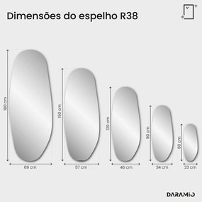 Espelho de aspeto antigo com pátina Pure R38