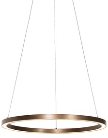 Candeeiro de suspensão bronze 60 cm incl. LED 3-níveis de dimmer - Girello Design