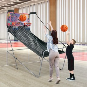 Máquina Jogo basquetebol eletrónico Dobrável com suporte para cesto de basquetebol purpura