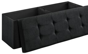 Banco com espaço de arrumação 110 x 38 x 38 cm preto