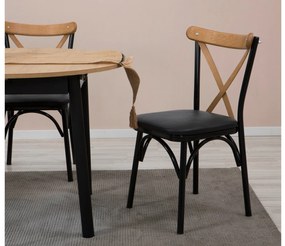 Conjunto de Mesa de Jantar Extensível e Cadeiras Oliver – Carvalho e P