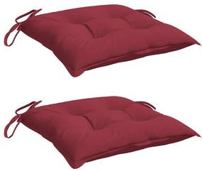 Almofadões de cadeira 2 pcs tecido oxford vermelho tinto