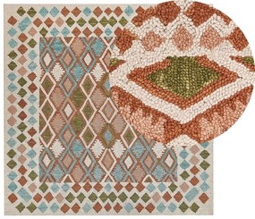 Tapete de lã multicolor 200 x 200 cm ERMENEK Beliani