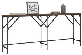 Mesa consola 180x29x75 cm derivados madeira carvalho castanho