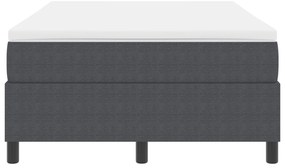 Cama Box com Colchão – Cinza Escuro, 120 x 200 cm, Tecido de Corduroy