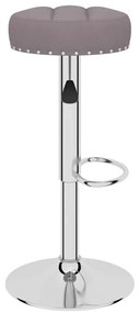 Bancos de bar 2 pcs tecido cinzento-acastanhado