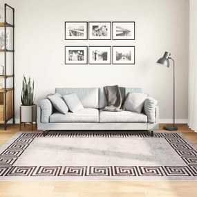 Tapete lavável antiderrapante 150x230 cm branco e preto
