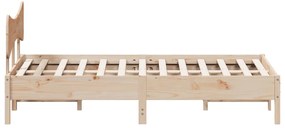 Cama sem colchão 135x190 cm madeira de pinho maciça