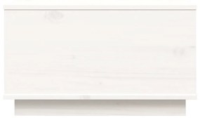 Mesa de centro 60x50x35 cm madeira de pinho maciça branco