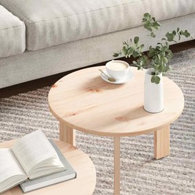 Conjunto de Mesas de Café 2 pcs Natural 47.5 x 47.5 x 27 cm