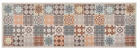 vidaXL Tapete de cozinha lavável com design mosaico colorido 60x180 cm