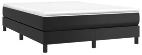 Estrutura de cama 140x190 cm couro artificial preto