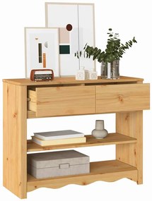 Mesa de Consola vidaXL "DRAMMEN" 89,5x37x73 cm Madeira Sólida de Pinhe