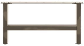 Pés para mesa de centro em aço natural, 2 peças, 60x (30-31) cm, aço